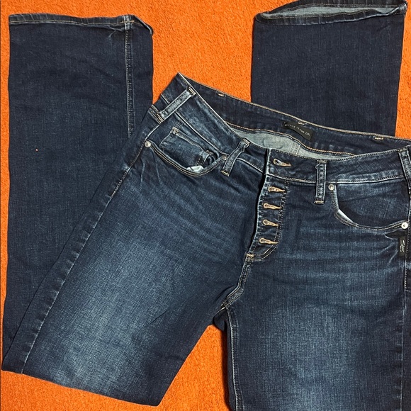 Dark Blue Silver Jeans Co Suki Slim Boot W33/L33 - Picture 1 of 8